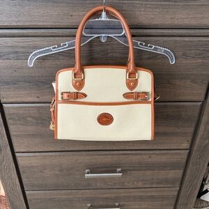 Dooney & Burke Vintage AWL Buckle Satchel R212 Leather Handbag